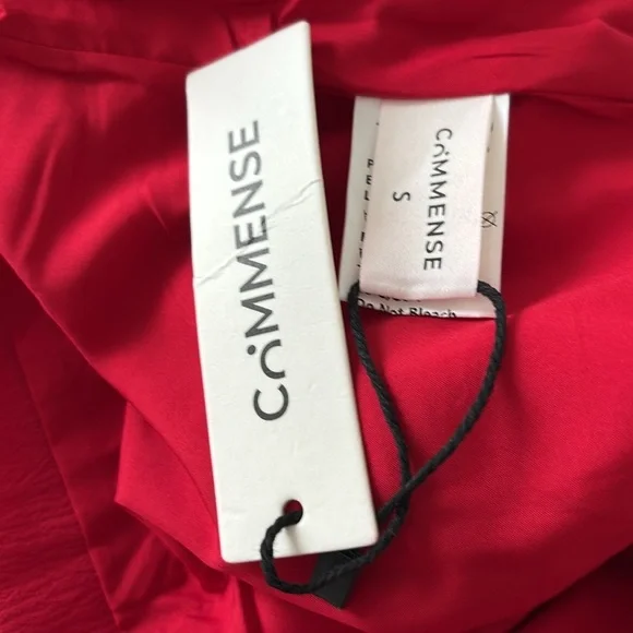 NWT Commense Red V-Neck Sleeveless Short Mini Sheath Dress - Picture 10 of 12